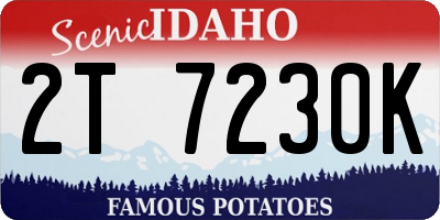 ID license plate 2T7230K