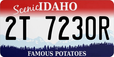 ID license plate 2T7230R