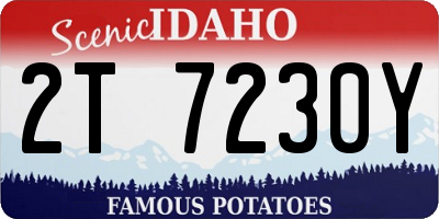 ID license plate 2T7230Y