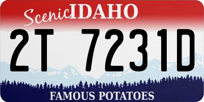 ID license plate 2T7231D
