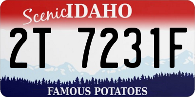 ID license plate 2T7231F