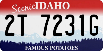 ID license plate 2T7231G
