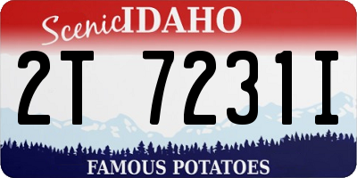 ID license plate 2T7231I