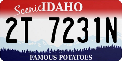 ID license plate 2T7231N