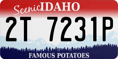 ID license plate 2T7231P
