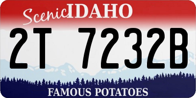 ID license plate 2T7232B