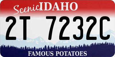 ID license plate 2T7232C