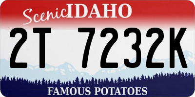 ID license plate 2T7232K