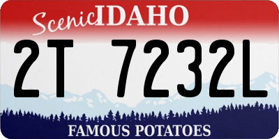 ID license plate 2T7232L