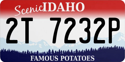 ID license plate 2T7232P