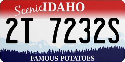 ID license plate 2T7232S