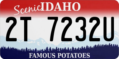 ID license plate 2T7232U