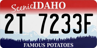 ID license plate 2T7233F