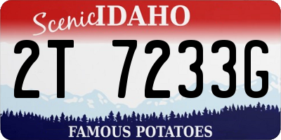 ID license plate 2T7233G