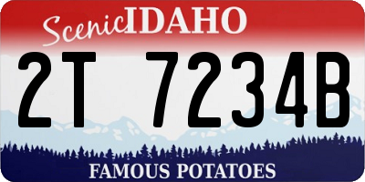 ID license plate 2T7234B