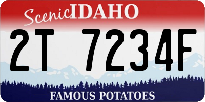 ID license plate 2T7234F