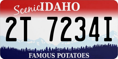 ID license plate 2T7234I