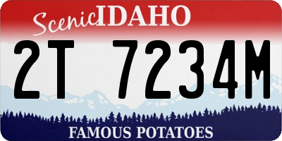 ID license plate 2T7234M