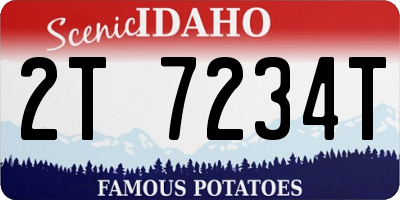ID license plate 2T7234T