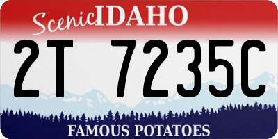 ID license plate 2T7235C
