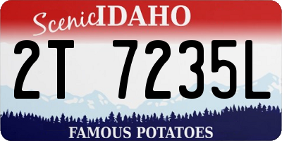 ID license plate 2T7235L