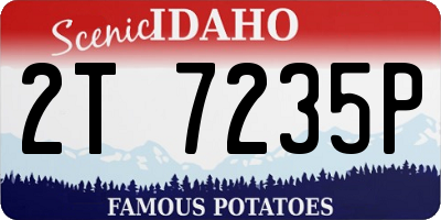 ID license plate 2T7235P