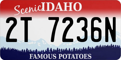 ID license plate 2T7236N