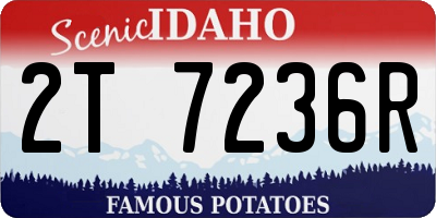 ID license plate 2T7236R