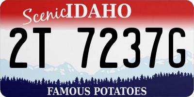 ID license plate 2T7237G