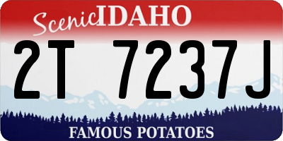 ID license plate 2T7237J