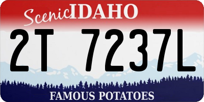 ID license plate 2T7237L