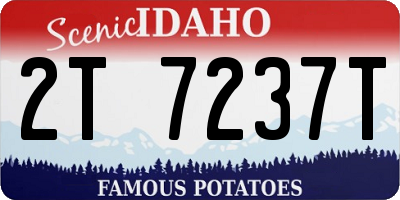 ID license plate 2T7237T