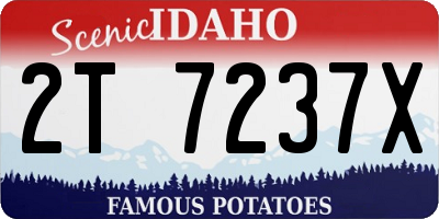 ID license plate 2T7237X