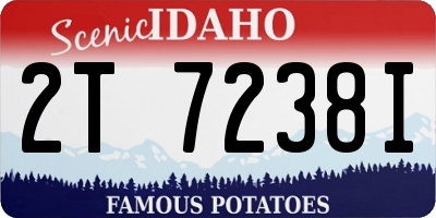 ID license plate 2T7238I