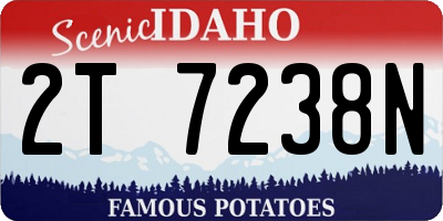 ID license plate 2T7238N