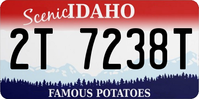 ID license plate 2T7238T