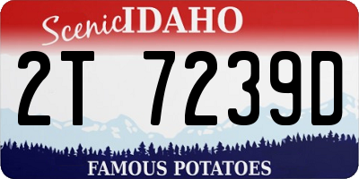 ID license plate 2T7239D