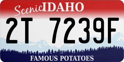 ID license plate 2T7239F