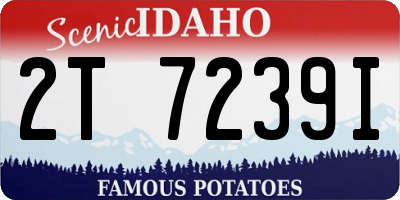 ID license plate 2T7239I