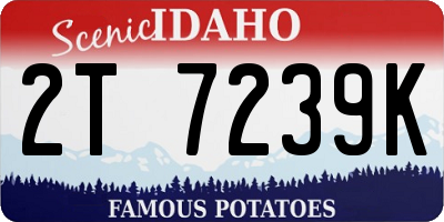 ID license plate 2T7239K