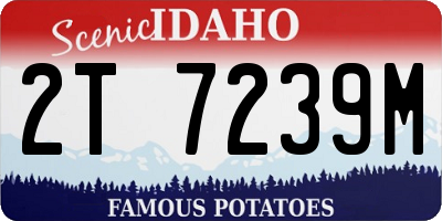 ID license plate 2T7239M