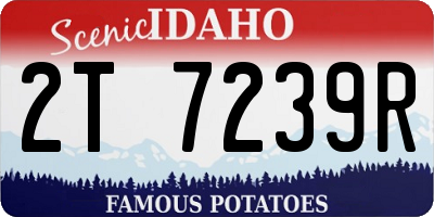ID license plate 2T7239R