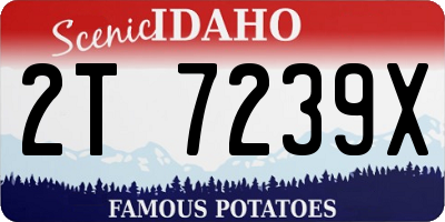 ID license plate 2T7239X