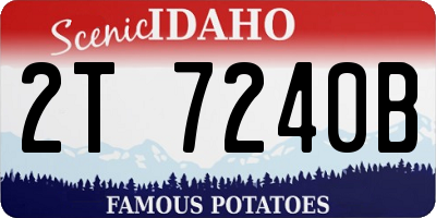 ID license plate 2T7240B