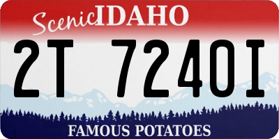 ID license plate 2T7240I