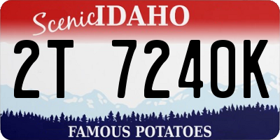 ID license plate 2T7240K
