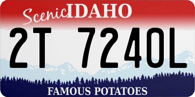 ID license plate 2T7240L