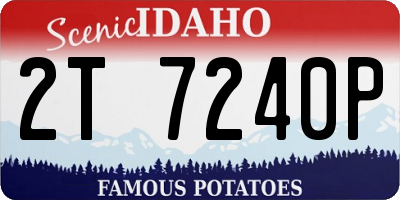 ID license plate 2T7240P