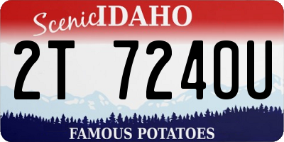 ID license plate 2T7240U