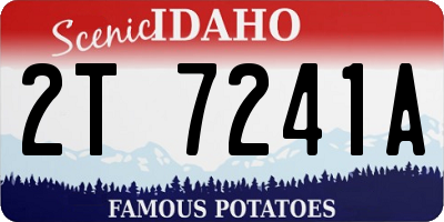 ID license plate 2T7241A
